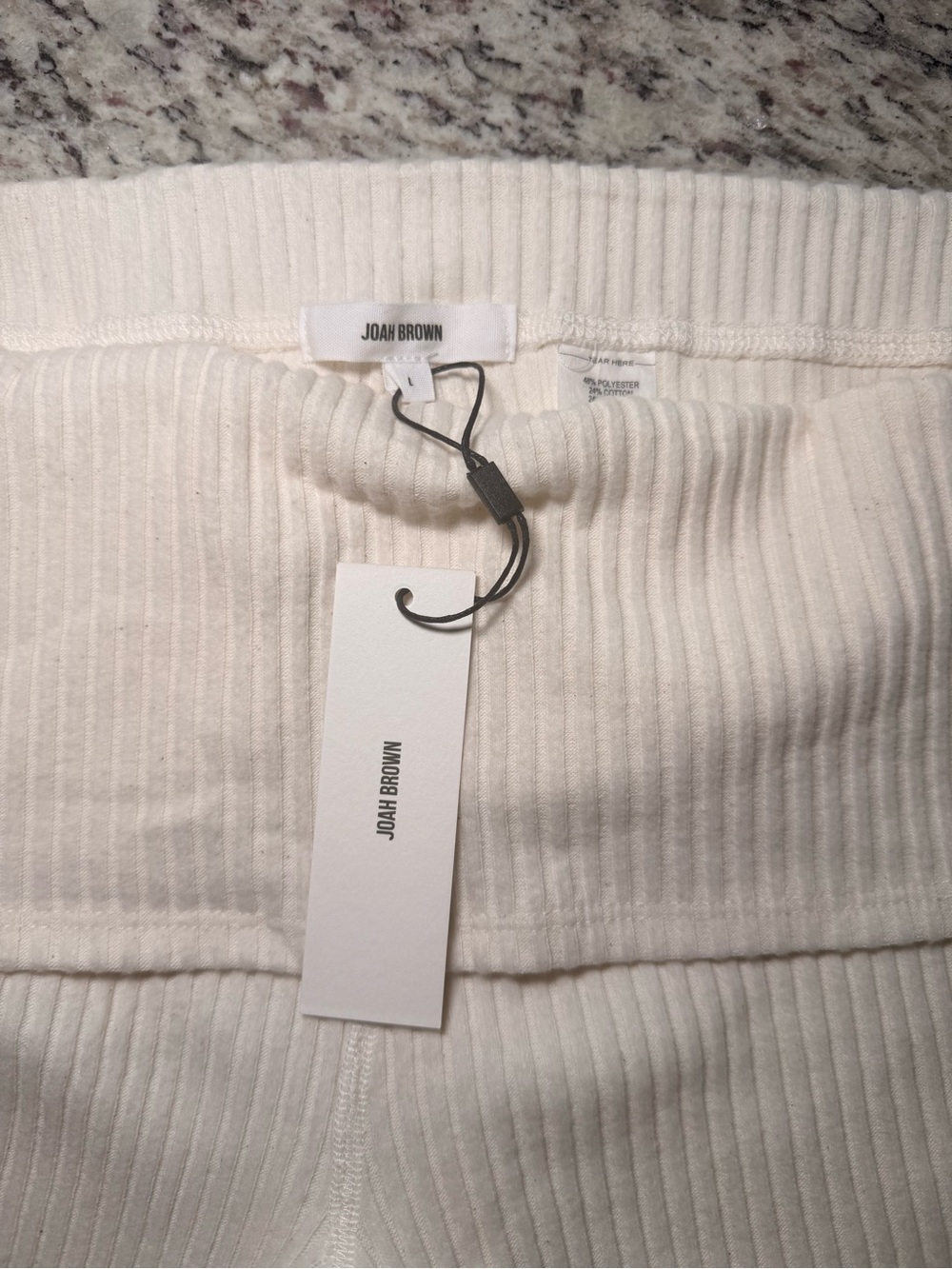 ♡ Joah Brown NWT Foldover Shorts in Natural Luxe Knit - Picture 7 of 10